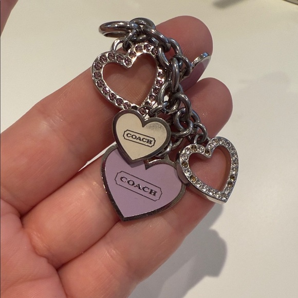Coach Heart Charms - Purple and Silver - Picture 3 of 6